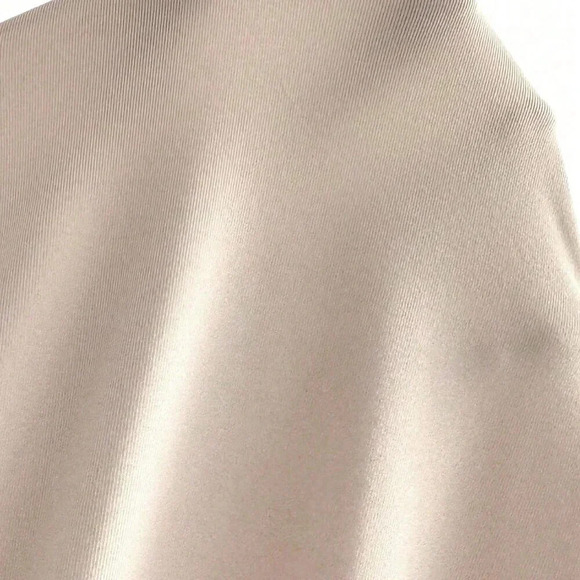 Apricot Elegant Women's Plain Fold V-Neck Tight Fit Stretchy Sleeveless Dress - Picture 7 of 8